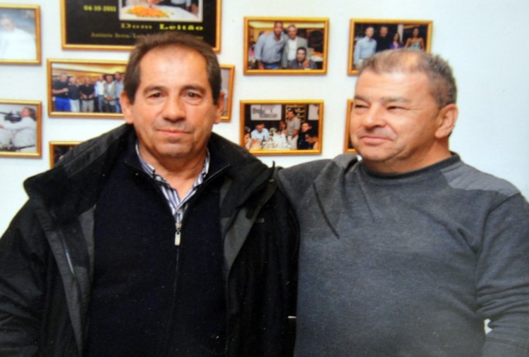 Octávio Machado com António Serra no Restaurante Dom Leitão